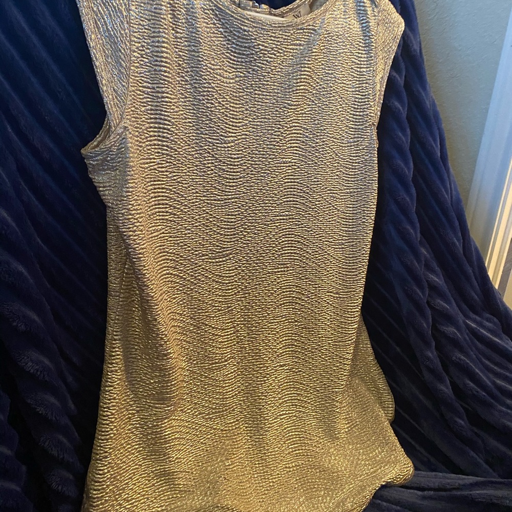 Gold metallic light weight fun top